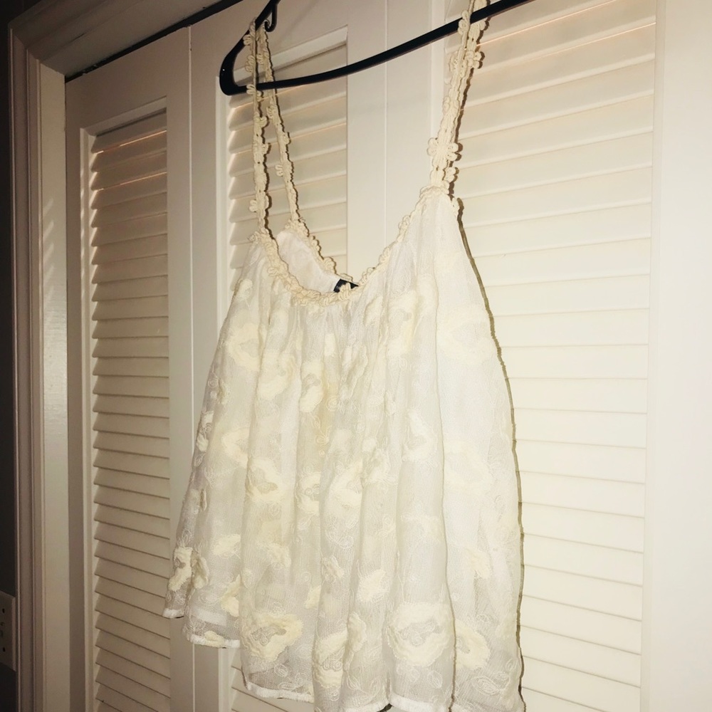 Ruffle crop top tank top